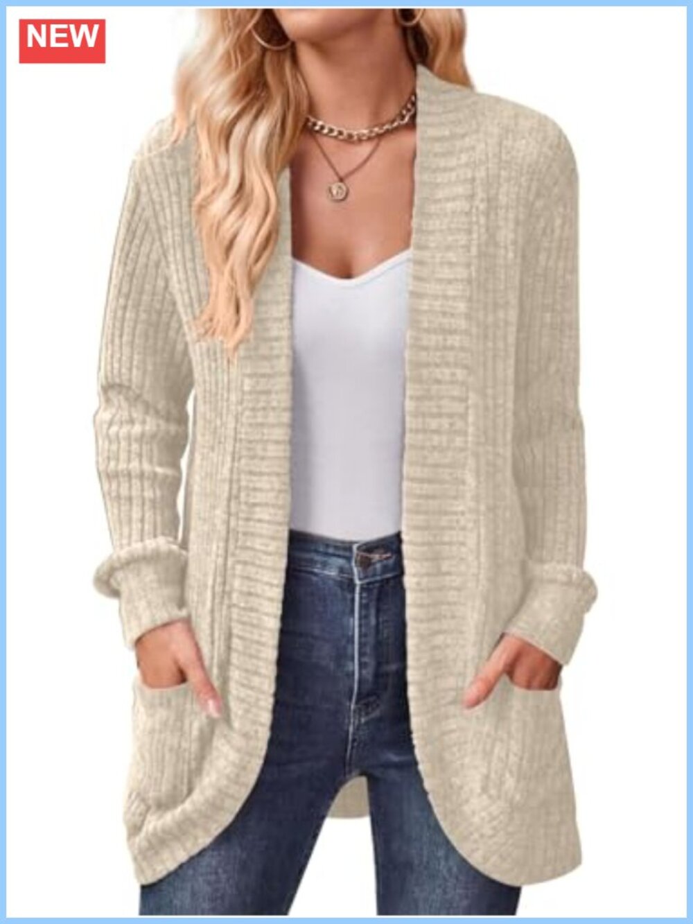 Womens Long Cardigan Sweater Lightweight Open Front Long Sleeve with Pockets